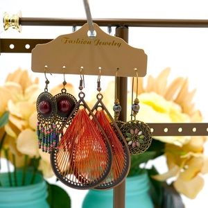 BEAUTIFUL Dangling earrings 3/pack